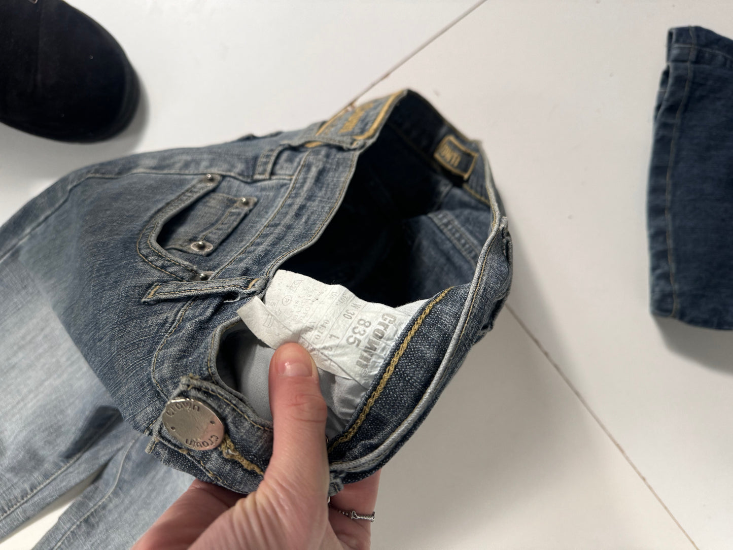 Lavt liv jeans str: XS