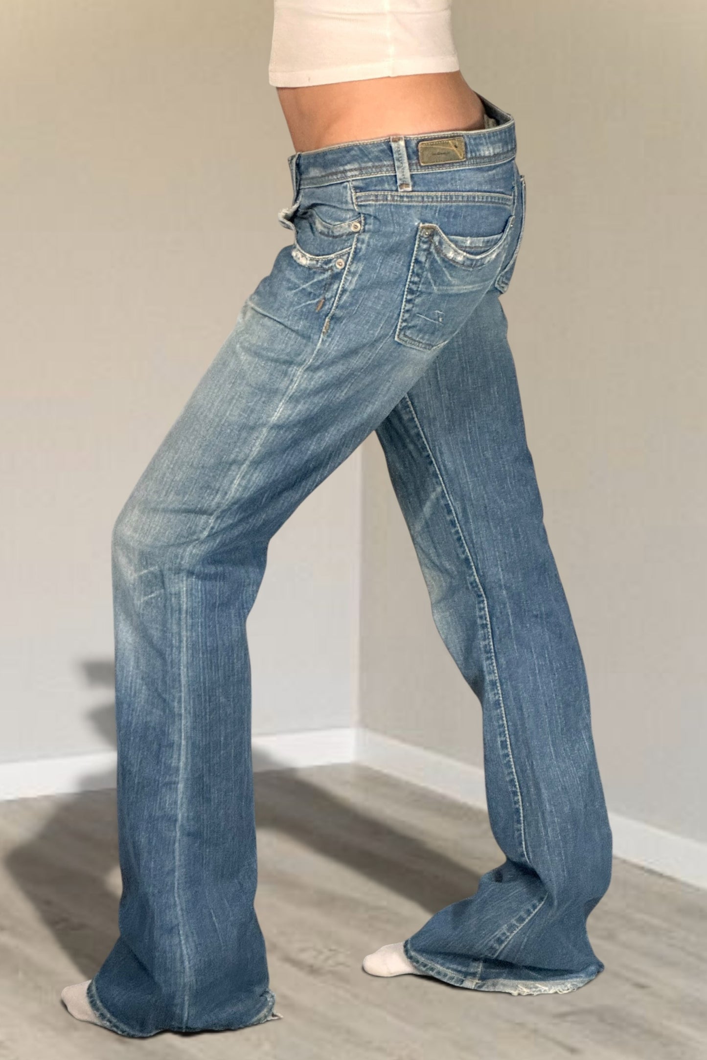 Lågmidjade jeans stl: S/M