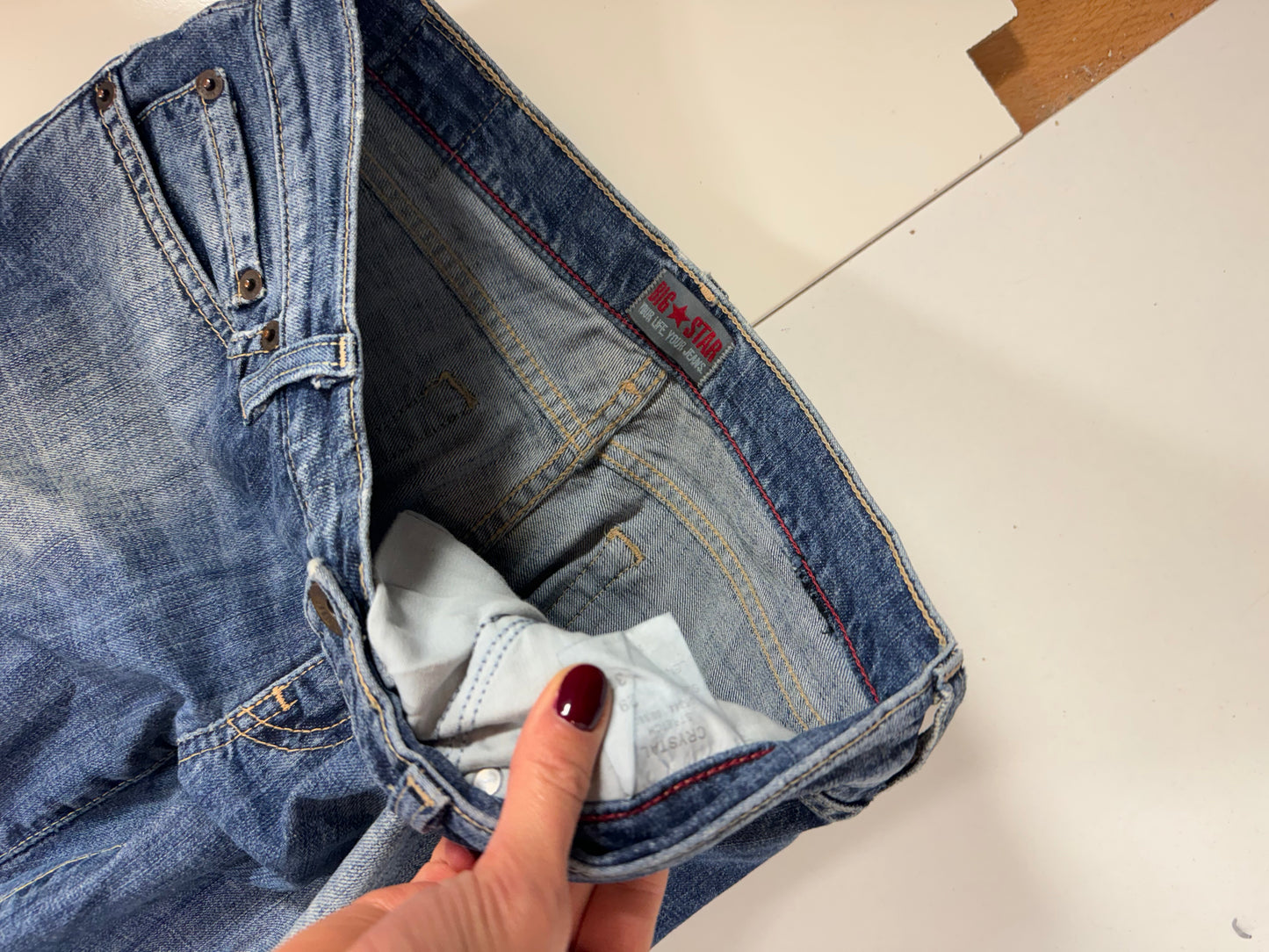 Lågmidjade jeans stl: S