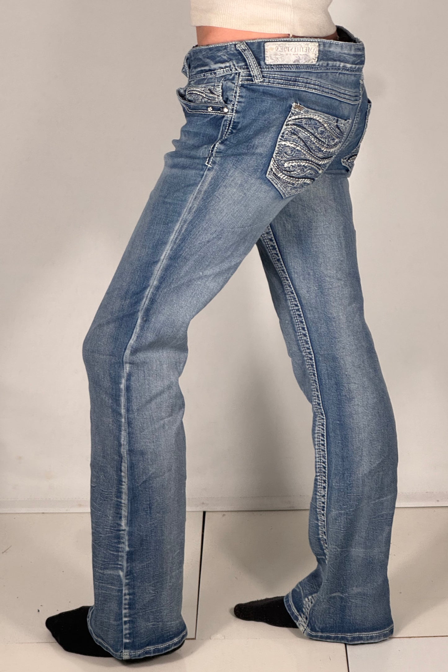 Lavtaljede jeans str: M